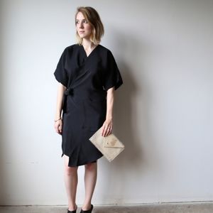 Elegant Black Wrap Dress